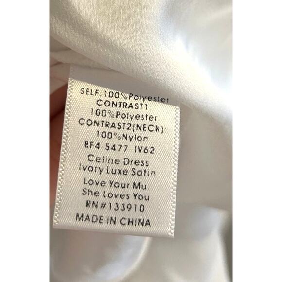 Show Me Your Mumu Celine Dress in Ivory Luxe Satin S - Picture 7 of 8